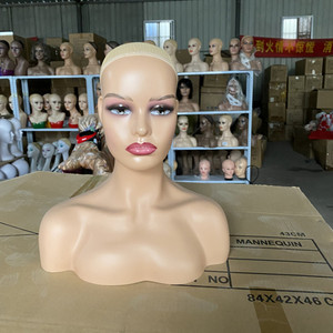 Tête <span class=keywords><strong>de</strong></span> Mannequin Femme Africaine Américaine Assise en PP pour Présentation - Product Image 1