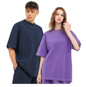 High-quality 100% Organic Cotton Silk Screen Printed 280g Casual Blank Design Knitted T-<b>shirt</b> - Product Image 6