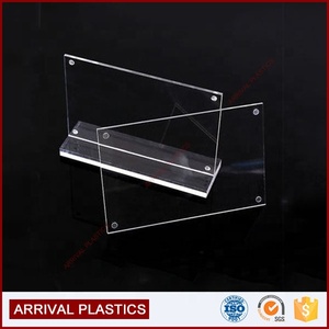 Thiết Kế Đơn Giản T Hình Dạng Rõ Ràng Nhựa Acrylic Đăng Đơn Chủ Hiển Thị 8.5X11 Inch Bảng Hàng Đầu Giữ Dấu - Product Image 5