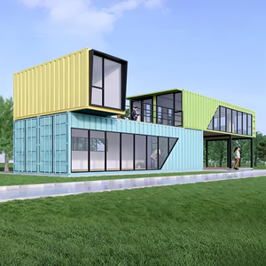 Maison conteneur de conception industrielle moderne et personnalisable, préfabriquée, modulaire, pour magasin commercial, appartement, école - Product Image 1