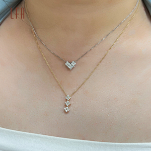 Collier pendentif cœur déformé pour femmes, cadeau de bijoux pour la Saint-Valentin, fête des mères, pendentif cœur en diamant CZ - Product Image 6