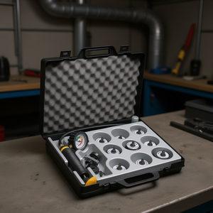 Kit de prueba de radiadores con manómetro y adaptadores para sistemas HVAC - Product Image 3