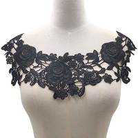 Broderie lumineuse dentelle devant col de poitrine pièce polyester creux corsage mode vêtements pour enfants faux col fleur