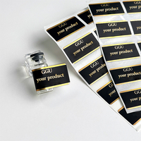 Etiquetas Autoadhesivas Anti-Ultravioleta Impresas en Cuatro Colores, de Metal Plateado Brillante Personalizadas, Resistentes al Agua, en Negro y Dorado para Empaquetado