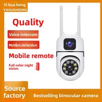 360 Derece A7 1080P WiFi 4MP CMOS Sensörlü Gece Görüşlü Dış Mekan İç Mekan Ev Güvenlik CCTV PTZ Çift Kamera