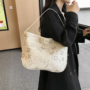 Sacs pour femmes rétro haut de gamme, sacs à fermeture éclair en PU, sacs à bandoulière larges, sacs à doublure en polyester portables - Product Image 5