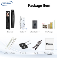 Serrure de porte intelligente entièrement automatique avec reconnaissance faciale 3D Tuya, empreinte digitale biométrique, application WiFi, télécommande pour porte en aluminium ou en bois