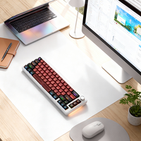 Clavier mécanique à commutation à chaud filaire/sans fil 2,4 G RVB disposition 65 % joint personnalisé clavier de jeu