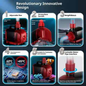 Bomba sumergible silenciosa de frecuencia fija, bomba para peceras, bomba de circulación utilizada para succión lateral y succión inferior en estanques de koi. - Product Image 5