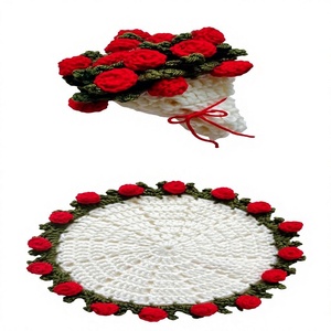 Manta de ganchillo redonda para sofá, última colección 2026, mantas de ganchillo para sofá, estilo clásico circular - Product Image 2