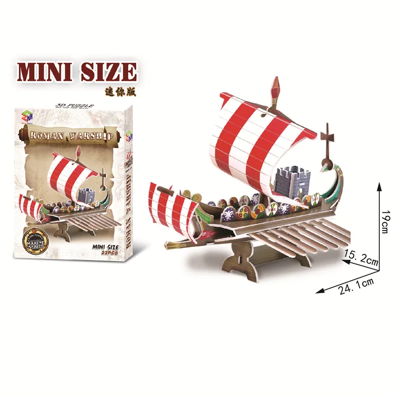 Offre Spéciale Jouets Éducatifs Puzzle Magique Navires Romains Navire Modèle Jouets 3D ESPACE Modèle navire 3D Puzzle Bateau Pour Enfants Et adultes