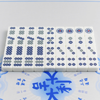 Ensemble de Mahjong de Luxe Style Singapourien 156 Tuiles 42*30*10mm en Mélamine Fait Main Exquis Qualité Supérieure 4 Tuiles Animaux Cadeau