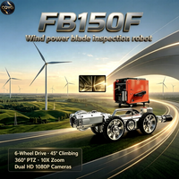 Robot chenillé FORBEST de haute qualité à 6 roues motrices FB150F avec caméra PTZ HD 220V pour inspection interne des pales d'éoliennes, garantie 1 an