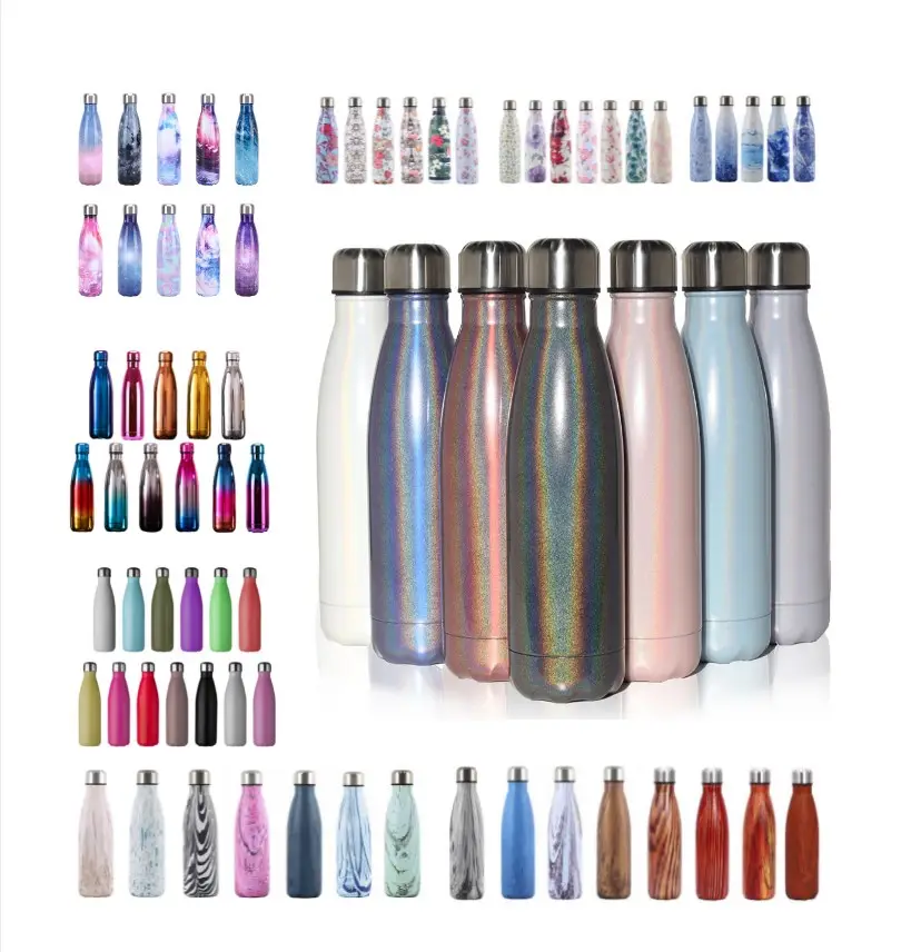 Hot Custom Logo 500ml 750ml Double Wall vacuum flasks thermos 18/8 Stainless Steel Insulated Sports Gym Hot Water water bottle