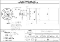 Motor a prueba de agua IP65 IP67 DC 12V 24V Motor de CC cepillado de fábrica del motor de engranaje sin escobillas de la fábrica de La T-DA