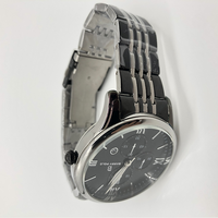 Montre à quartz de style commercial de luxe, cadran en verre étanche, logo personnalisable, bracelet en acier inoxydable, pointeur à l'ancienne de 42mm