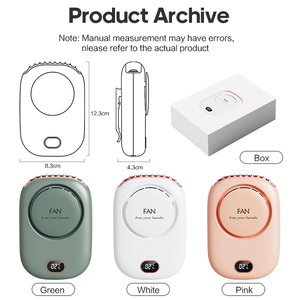 Ventilateur de cou sans pales 3GOLD, mini ventilateur portable rechargeable avec batterie 2000 mAh - Product Image 5