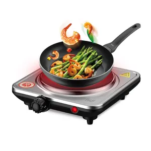 Brûleur de comptoir 1500w cuisinière électrique Portable plaque chauffante simple pour la cuisson des aliments plaque chauffante simple plaque chauffante