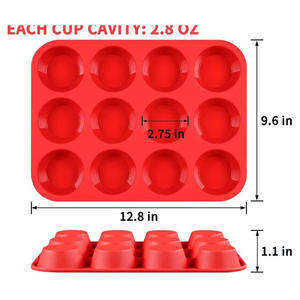 Moules à cannelés en silicone pour pâtisserie française de <span class=keywords><strong>Bordeaux</strong></span>, plateau de cuisson pour desserts, 12 cavités - Product Image 5