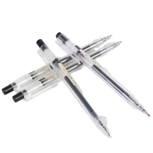 Gelstift-Set im japanischen Knock-Style, 10 Stück mit 0,38mm und 0,5mm Tintenbreite, Werbe-Kunststoffstifte für Schüler - Product Image 4
