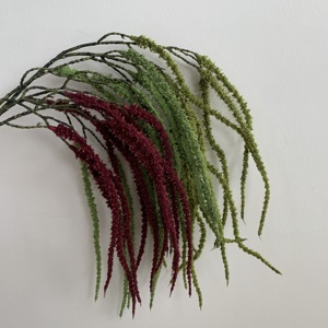 LO-758 Feuillage artificiel de haute qualité, <span class=keywords><strong>plantes</strong></span> d'amarante vertes et blanches suspendues pour bouquet de mariage - Product Image 6