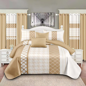 DL <strong>Luxury</strong> <strong>Bedding</strong> <strong>Set</strong> 12 Pcs Queen Size Comforters <strong>Set</strong> <strong>With</strong> Pillowcases and <strong>Curtains</strong> for Home Bulk OEM Custom - Product Image 2