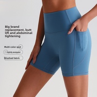 Legging de yoga et de fitness à séchage rapide, respirant, super élastique, effet push-up, avec poches, taille haute, en Spandex/Nylon, avec cordon de serrage