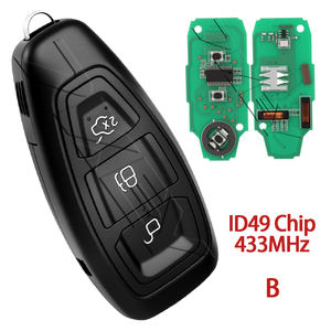 Telecomando Chiave Auto per <span class=keywords><strong>Ford</strong></span> Kuga Focus Fiesta Grand B-Max C-Max Mondeo, <span class=keywords><strong>Chip</strong></span> 4D ID49, Lama Chiave Grezza, Chiave Auto Intelligente a 3 Pulsanti - Product Image 6