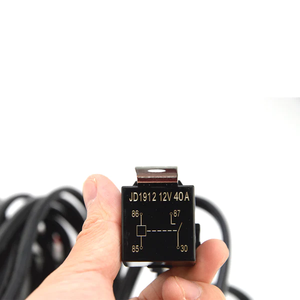 12V 5Pin Rocker lazer açık kapalı su geçirmez anahtarı güç rölesi Blade sigorta 14AWG ağır arazi arabası ışığı Bar kablo demeti kiti - Product Image 4