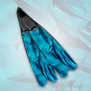 लहर डाइविंग flppers लंबे ब्लेड रबर के लिए पंख स्कूबा डाइविंग तैराकी Freediving उपकरण
