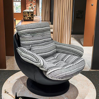 Canapé inclinable simple Chaise berçante Meubles de salon Bras de chaise Chaise longue de loisirs Chaises de salon ottoman avec pouf