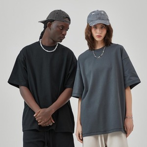 <span class=keywords><strong>T</strong></span>-shirts graphiques vierges délavés à l'acide style <span class=keywords><strong>vintage</strong></span> en coton épais à manches courtes et épaules tombantes pour hommes – Vente en gros - Product Image 4