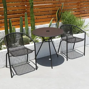 Ensemble de meubles de jardin en aluminium et métal pour patio extérieur, table et chaise, ensemble bistro