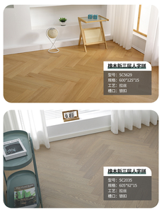 Suelo SPC en Espiga, Oferta, Precio Económico, Nuevo Tipo de Suelo Híbrido SPC, Tablón de Vinilo SPC - Product Image 3