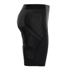Set di tappetini da portiere professionali Jersey manica corta da portiere di <span class=keywords><strong>calcio</strong></span> nero camicie e <span class=keywords><strong>pantaloncini</strong></span> imbottiti - Product Image 5