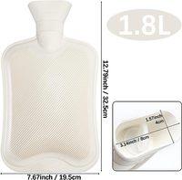 Bouillotte en caoutchouc naturel 2L avec fausse fourrure duveteuse avec pochette pour l'hiver super doux