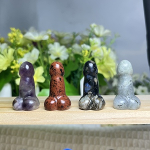 Groothandel 3.5Cm Verschillende Natuurlijke Hand Gesneden Kristallen Materialen <span class=keywords><strong>Dildo</strong></span> <span class=keywords><strong>Crystal</strong></span> Dingding Kunstmatige Penis Carving Ambacht - Product Image 4
