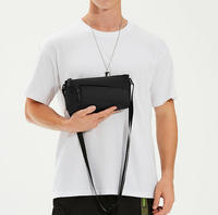 Sac bandoulière long multi-zippé tendance pour homme, léger, idéal pour les courts trajets, le shopping quotidien et les activités de plein air