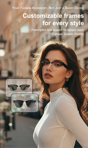 Lunettes Intelligentes Magnétiques AG01 avec Grande Batterie MAX pour l'Extérieur, Reconnaissance Intelligente, Caméra 8MP, Enregistrement Vidéo, <span class=keywords><strong>Traduction</strong></span> IA 2026 - Product Image 3