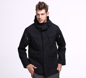 Manteau d'entraînement imperméable de camping de chasse en plein air <span class=keywords><strong>kaki</strong></span> <span class=keywords><strong>Veste</strong></span> coupe-vent tactique pour hommes - Product Image 4