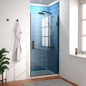 <span class=keywords><strong>Mampara</strong></span> de <span class=keywords><strong>ducha</strong></span> fija <span class=keywords><strong>abatible</strong></span> de vidrio templado sin marco para baño - Product Image 4