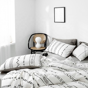 Hình học đào da nhung Gối in Quilt Cover tùy chỉnh in Duvet cover bộ đồ giường cotton bộ thoải mái bộ đồ giường cotton - Product Image 4