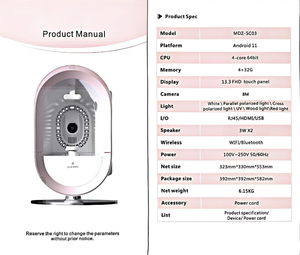 42MP HD Camera Skin Analyzer Machine Wi-Fi Enabled Facial Diagnostic Instrument Home Use Skin Analyzer Machine with 17 Languages - Product Image 6
