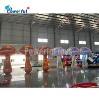 Modèle de miroir champignon coloré gonflable réfléchissant Décoration de ballon miroir gonflable laser brillant