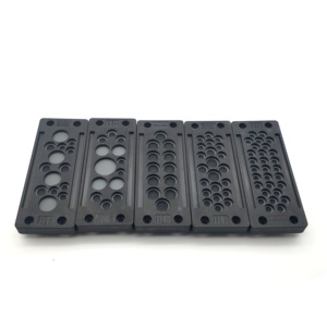 Placa de entrada de cables múltiples de plástico sin halógenos bibo SVLEC KDP/N 24/11 IP65 con enchufe rápido, marco de cable negro retardante UL94 V0 - Product Image 2