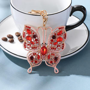 Porte-clé papillon en cristal scintillant, pour téléphone de voiture, sac à breloque, décoration de noël, pour femmes et filles - Product Image 2