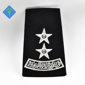 Nhà máy tùy chỉnh chất lượng cao vải vai & cánh tay Huy hiệu thêu an ninh cấp bậc & epaulet Sequins các bản vá lỗi trang trí đồng phục - Product Image 3