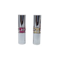 Tube de rouge à lèvres ajouré Yuecai, vide, avec miroir chromé et découpe ronde, contenant cosmétique pour baume à lèvres, vente en gros