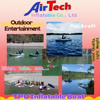 Packraft gonflable ultra-léger en PVC blanc pour 1-2 personnes, idéal pour la navigation stable et le kayak de randonnée – Prix usine