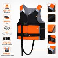 Gilet de flottabilité en néoprène 120-150N pour rafting en eaux vives, kayak, canyoning, usage commercial, ajustable